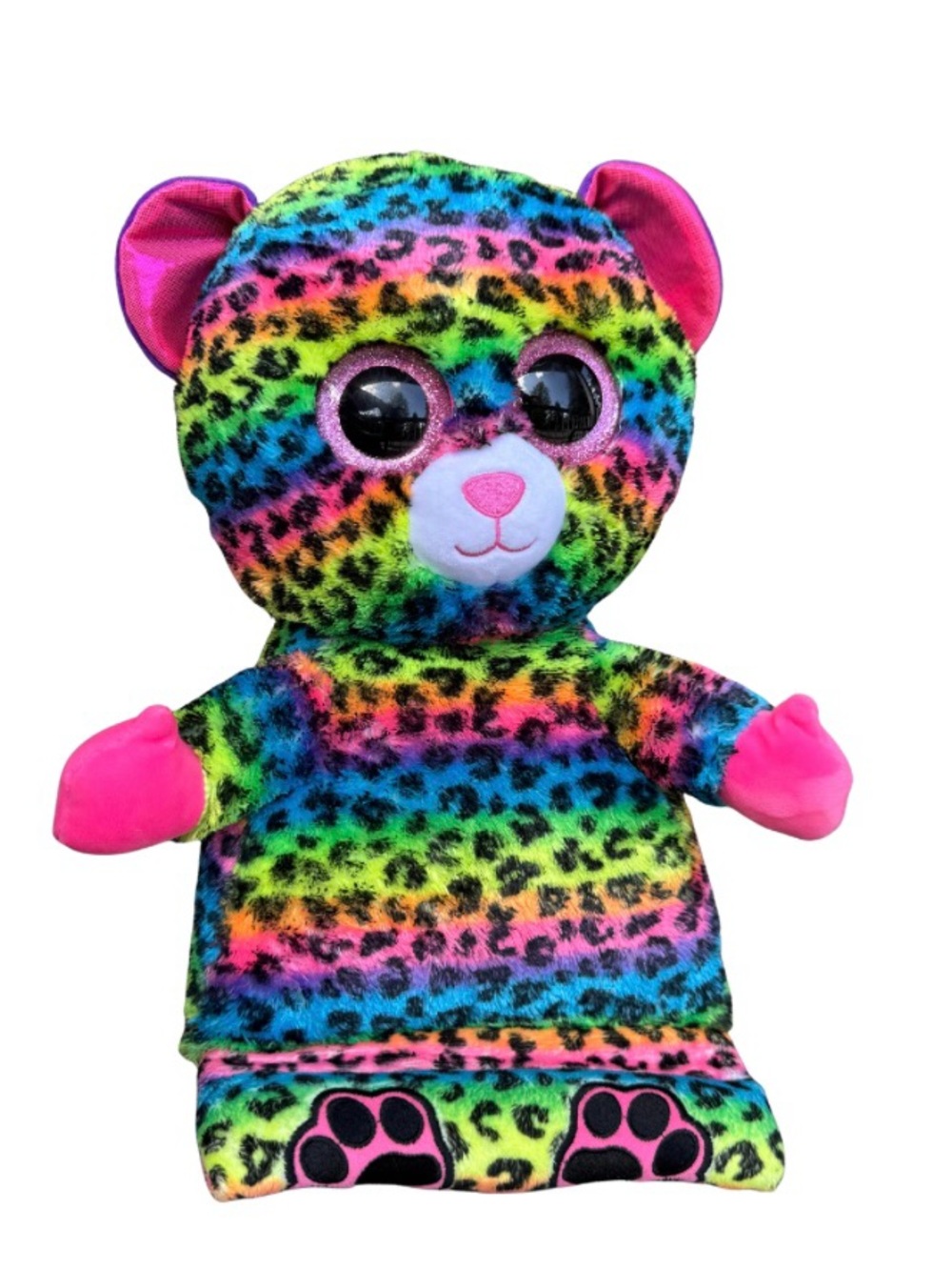 Ty Silk Peek-A-Boos Beanie Plush Rainbow Lance Leopard 💜 BOGO